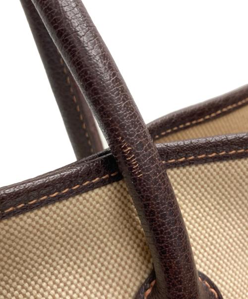 HERMES（エルメス）HERMES (エルメス) ガーデンパーティPM アイボリー×ブラウンの古着・服飾アイテム