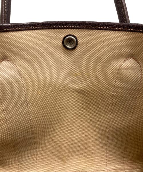 HERMES（エルメス）HERMES (エルメス) ガーデンパーティPM アイボリー×ブラウンの古着・服飾アイテム