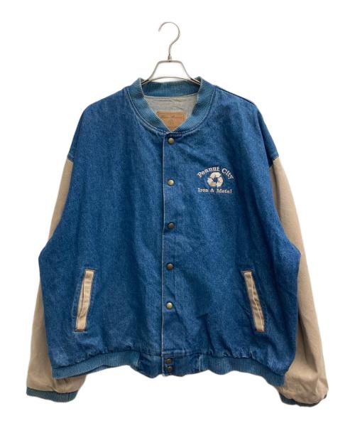 three rivers（スリーリバーズ）three rivers (スリーリバーズ) デニムスタジャン インディゴ サイズ:2XLの古着・服飾アイテム