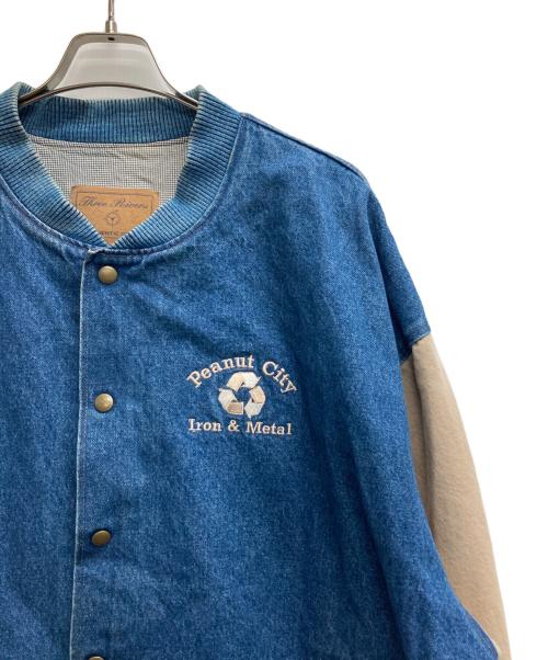 three rivers（スリーリバーズ）three rivers (スリーリバーズ) デニムスタジャン インディゴ サイズ:2XLの古着・服飾アイテム