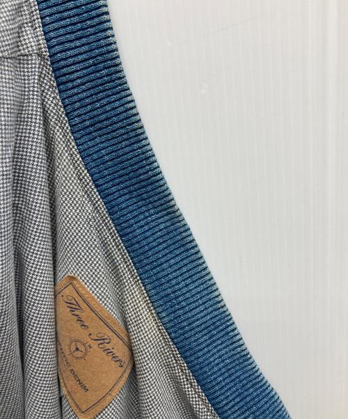 three rivers（スリーリバーズ）three rivers (スリーリバーズ) デニムスタジャン インディゴ サイズ:2XLの古着・服飾アイテム