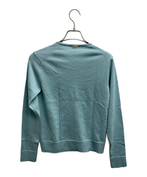 MUSE de Deuxieme Classe（ミューズ ドゥーズィエム クラス）MUSE de Deuxieme Classe (ミューズ ドゥーズィエム クラス) FF Future クルーネック カーディガン ブルー サイズ:36の古着・服飾アイテム