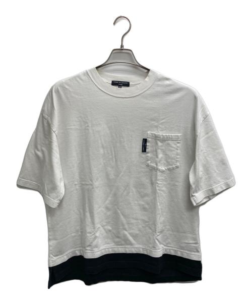 COMME des GARCONS HOMME（コムデギャルソン オム）COMME des GARCONS HOMME (コムデギャルソン オム) フェイクレイヤード天竺ポケットTシャツ ホワイト サイズ:Sの古着・服飾アイテム