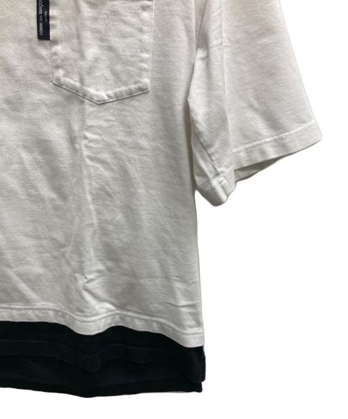 COMME des GARCONS HOMME（コムデギャルソン オム）COMME des GARCONS HOMME (コムデギャルソン オム) フェイクレイヤード天竺ポケットTシャツ ホワイト サイズ:Sの古着・服飾アイテム