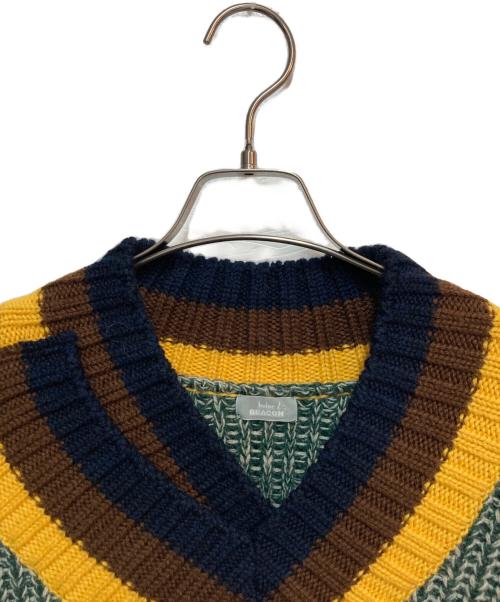 kolor/BEACON（カラービーコン）kolor/BEACON (カラービーコン) 杢ウールVネックニット マルチカラー サイズ:SIZE 2の古着・服飾アイテム