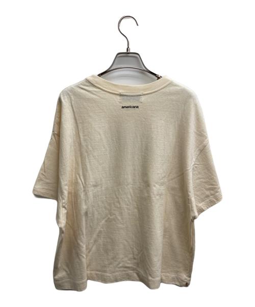 Americana（アメリカーナ）Americana (アメリカーナ) ロゴTシャツ アイボリー サイズ:表記無しの古着・服飾アイテム