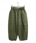 群言堂グンゲンドウ）の古着「コットンリネンバルーンパンツ」｜オリーブ