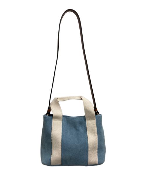 Chloe Kids（クロエ キッズ）Chloe Kids (クロエ キッズ) ロゴアップリケショルダーバッグ インディゴの古着・服飾アイテム