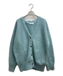 MIESROHE（ミースロエ）の古着「スカーフデザインモヘアシャギーカーデ」｜ブルー