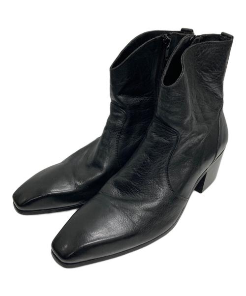 Whoop-de-doo（フープディドゥ）Whoop-de-doo (フープディドゥ) サイドジップヒールブーツ ブラック サイズ:24 1/2の古着・服飾アイテム