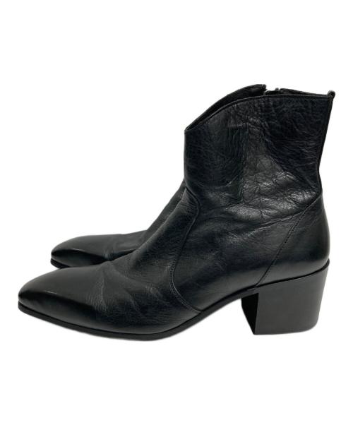 Whoop-de-doo（フープディドゥ）Whoop-de-doo (フープディドゥ) サイドジップヒールブーツ ブラック サイズ:24 1/2の古着・服飾アイテム