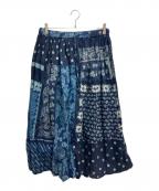 45Rフォーティファイブ・アール）の古着「バンダナパッチワークのイージースカート」｜インディゴ