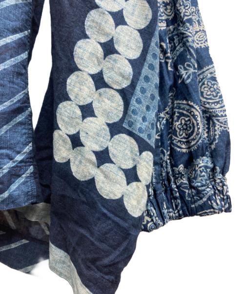 45R（フォーティファイブ・アール）45R (フォーティファイブ・アール) バンダナパッチワークのブラウス インディゴ サイズ:記載なし（実寸サイズを参照ください）の古着・服飾アイテム