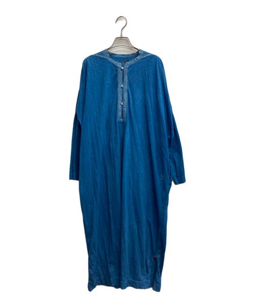 45R（フォーティファイブ・アール）45R (フォーティファイブ・アール) カフタンワンピース ブルー サイズ:Freeの古着・服飾アイテム