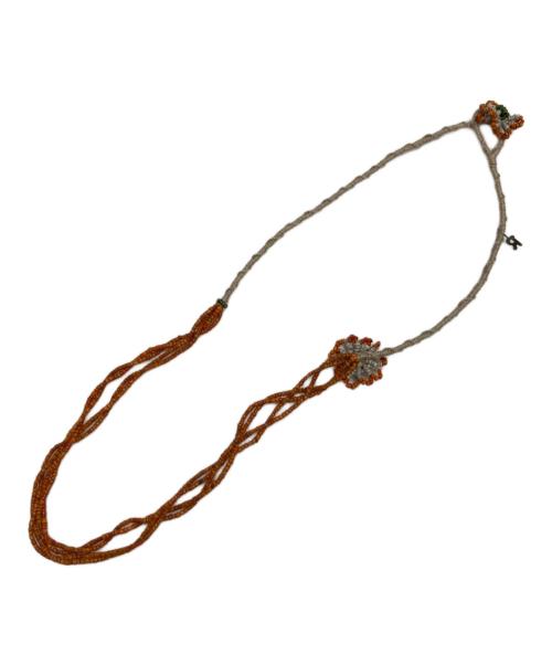 45R（フォーティファイブ・アール）45R (フォーティファイブ・アール) ビーズネックレス ベージュ×オレンジの古着・服飾アイテム