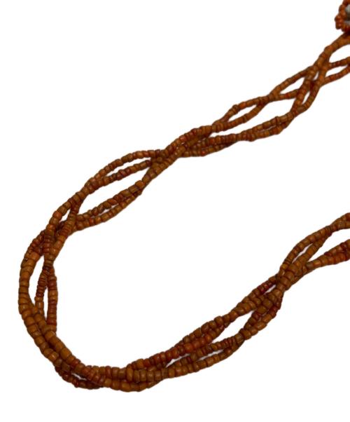 45R（フォーティファイブ・アール）45R (フォーティファイブ・アール) ビーズネックレス ベージュ×オレンジの古着・服飾アイテム