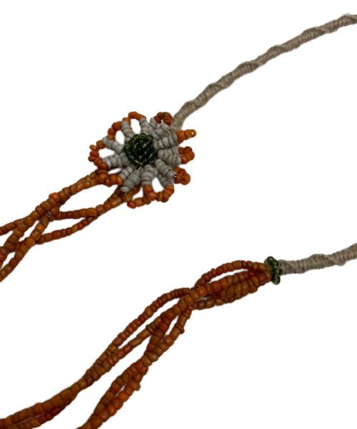 45R（フォーティファイブ・アール）45R (フォーティファイブ・アール) ビーズネックレス ベージュ×オレンジの古着・服飾アイテム