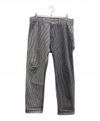 児島ジーンズコジマジーンズ）の古着「ヒッコリーペインターパンツ」｜ネイビー