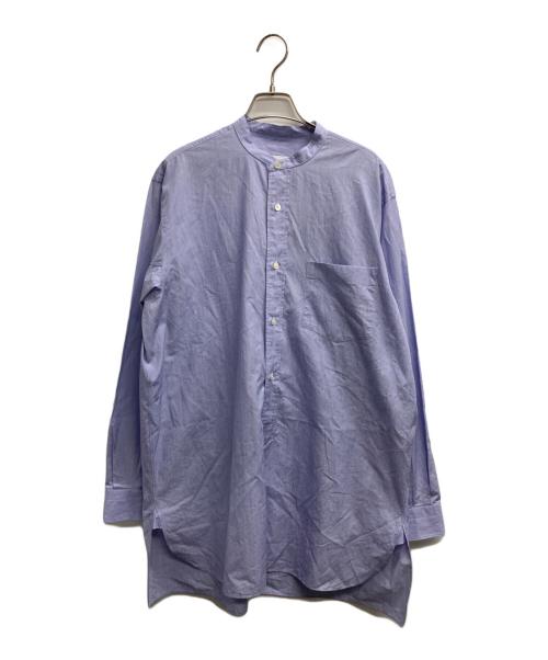 COMOLI（コモリ）COMOLI (コモリ) バンドカラーシャツ ブルー サイズ:2の古着・服飾アイテム