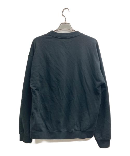 DIESEL（ディーゼル）DIESEL (ディーゼル) フロッキーオーバルD クルーネック トレーナー ブラック サイズ:Mの古着・服飾アイテム