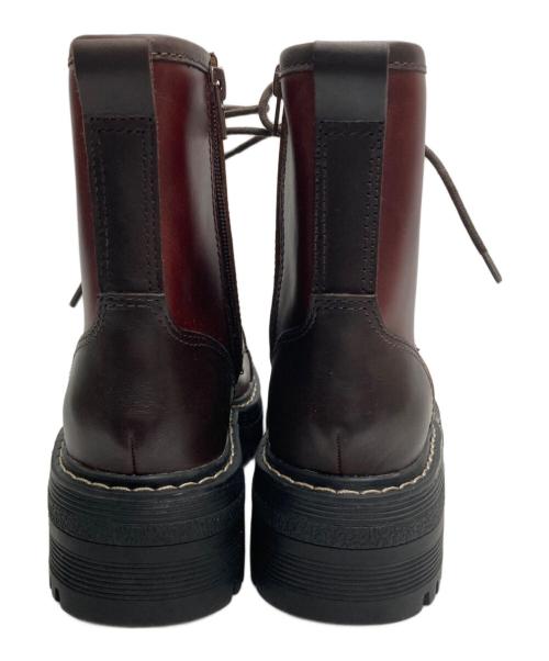 あしながおじさん（アシナガオジサン）あしながおじさん (アシナガオジサン) ビンテージレースアップブーツ ブラウン サイズ:24cmの古着・服飾アイテム