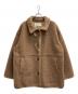 RAY BEAMS（レイ ビームス）の古着「ボア スタンドカラー ハーフ コート」｜ブラウン