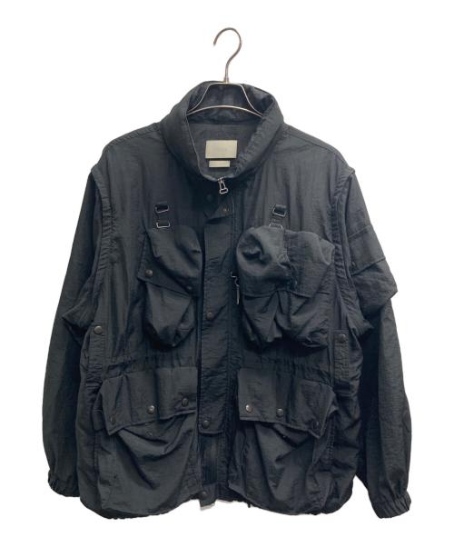 YOKE（ヨーク）YOKE (ヨーク) NYLON MULTI POCKETS DETACHABLE UTILITY BLOUSON ブラック サイズ:2の古着・服飾アイテム