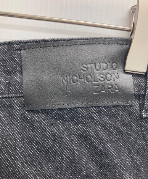 ZARA（ザラ）ZARA (ザラ) STUDIO NICHOLSON (スタジオ ニコルソン) 先染めデニムパンツ ブラック サイズ:38の古着・服飾アイテム