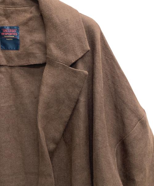 GALLEGO DESPORTES（ギャレゴデスポート）GALLEGO DESPORTES (ギャレゴデスポート) LINEN コート ブラウン サイズ:Ｆの古着・服飾アイテム