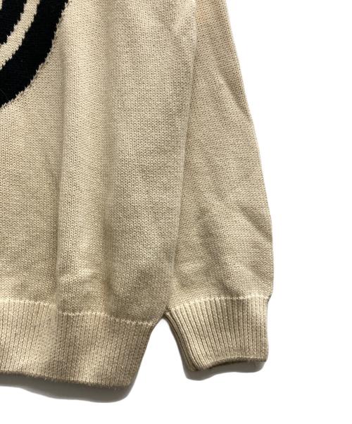 stussy（ステューシー）stussy (ステューシー) CURLY S SWEATER ベージュ サイズ:Lの古着・服飾アイテム