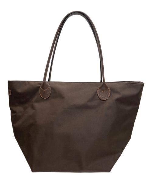 Herve Chapelier（エルベシャプリエ）Herve Chapelier (エルベシャプリエ) レザーハンドル舟型ショルダーL ブラウンの古着・服飾アイテム