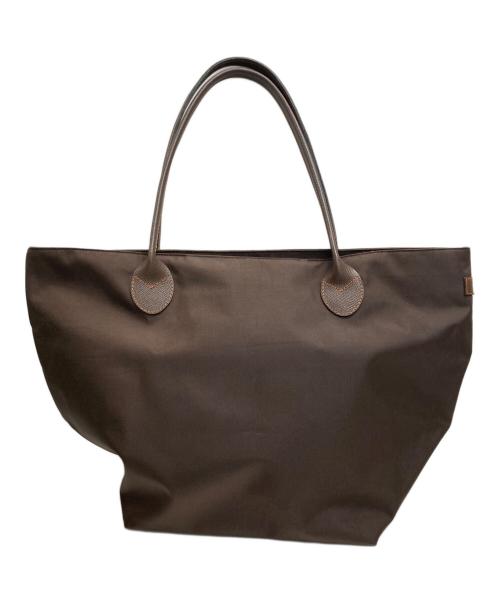 Herve Chapelier（エルベシャプリエ）Herve Chapelier (エルベシャプリエ) レザーハンドル舟型ショルダーL ブラウンの古着・服飾アイテム