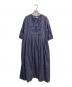 TSUHARU by samansa Mos2（ツハル バイ サマンサモスモス）の古着「綿ドビーコード刺繍ワンピース」｜ネイビー