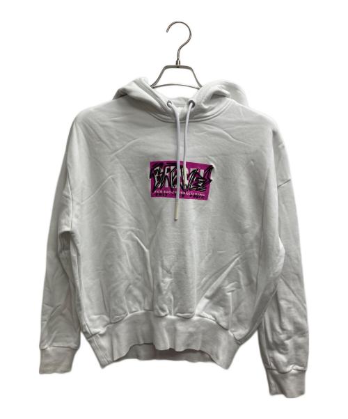 DIESEL（ディーゼル）DIESEL (ディーゼル) ボクシーフィットボックスロゴパーカー ホワイト サイズ:XSの古着・服飾アイテム