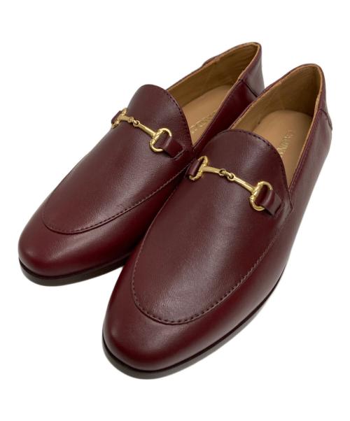 Caminando（カミナンド）Caminando (カミナンド) レザービットスリッポンローファー レッド サイズ:6の古着・服飾アイテム