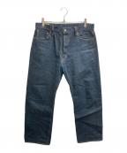 CANTONキャントン）の古着「ノンウォッシュデニムパンツ」｜インディゴ