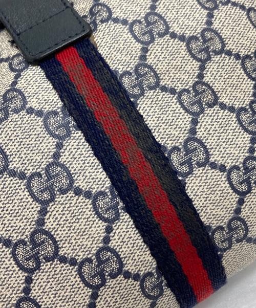 GUCCI（グッチ）GUCCI (グッチ) GGショルダーバッグ ベージュ×ネイビーの古着・服飾アイテム