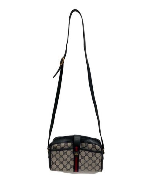 GUCCI（グッチ）GUCCI (グッチ) GGショルダーバッグ ベージュ×ネイビーの古着・服飾アイテム