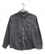 SUPREMEシュプリーム）の古着「Jacquard Logos Denim Shirt」｜ブラック