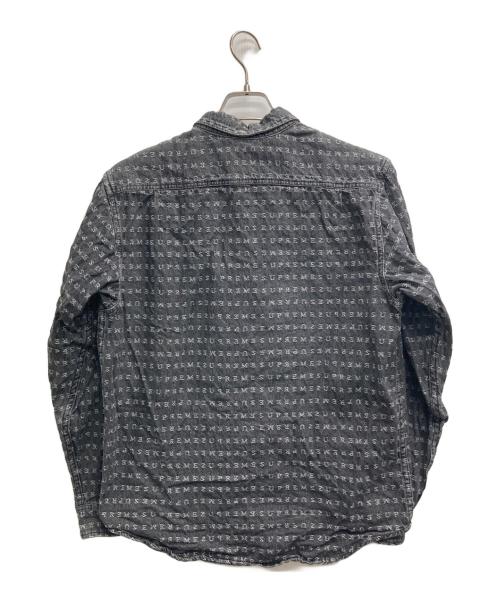 SUPREME（シュプリーム）Supreme (シュプリーム) Jacquard Logos Denim Shirt ブラック サイズ:Sの古着・服飾アイテム