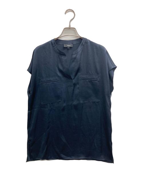 theory（セオリー）theory (セオリー) PKT POROVER ブラウス ネイビー サイズ:Sの古着・服飾アイテム