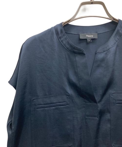 theory（セオリー）theory (セオリー) PKT POROVER ブラウス ネイビー サイズ:Sの古着・服飾アイテム