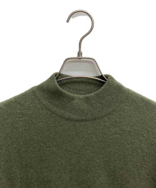 BALLANTYNE（バランタイン）BALLANTYNE (バランタイン) カシミヤモックネックニット オリーブ サイズ:38の古着・服飾アイテム