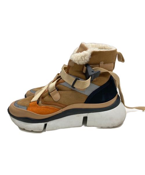 Chloe（クロエ）Chloe (クロエ) ハイカットスニーカー ベージュ サイズ:36の古着・服飾アイテム