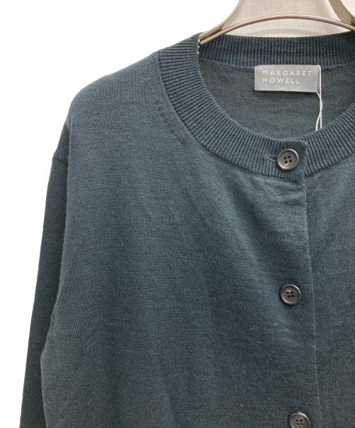 MARGARET HOWELL（マーガレットハウエル）MARGARET HOWELL (マーガレットハウエル) FINE WOOL カーディガン グリーン サイズ:２ 未使用品の古着・服飾アイテム