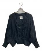 ear PAPILLONNERイアパピヨネ）の古着「スカーフブルゾン」｜ブラック