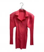 PLEATS PLEASEプリーツプリーズ）の古着「プリーツシャツ」｜ピンク