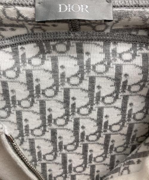 Dior（ディオール）Dior (ディオール) ロゴ刺繍オブリークジャガードパーカー ホワイト サイズ:Lの古着・服飾アイテム
