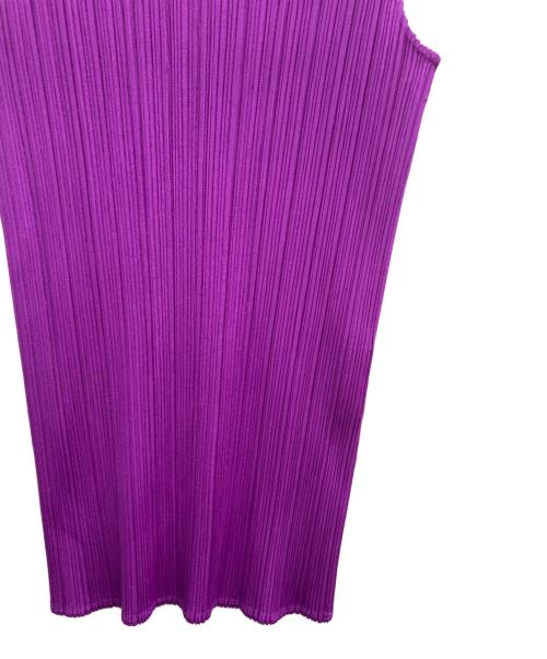 PLEATS PLEASE（プリーツプリーズ）PLEATS PLEASE (プリーツプリーズ) プリーツノースリーブカットソー パープル サイズ:3の古着・服飾アイテム