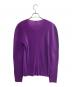 PLEATS PLEASE (プリーツプリーズ) プリーツクルーネックカーディガン パープル サイズ:3：14000円